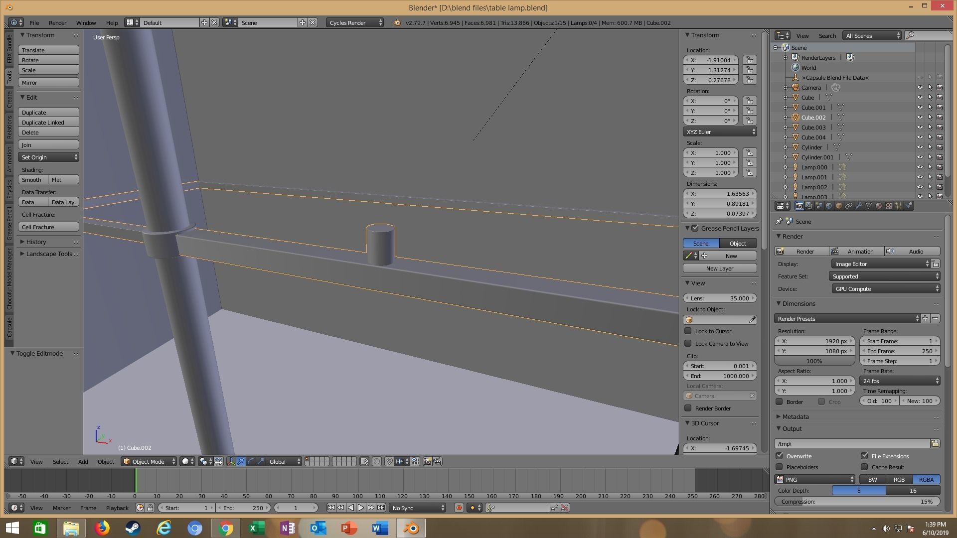 modern table lamp 3D model_46
