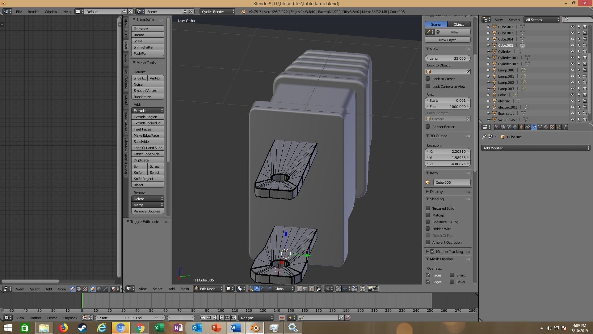 modern table lamp 3D model_68