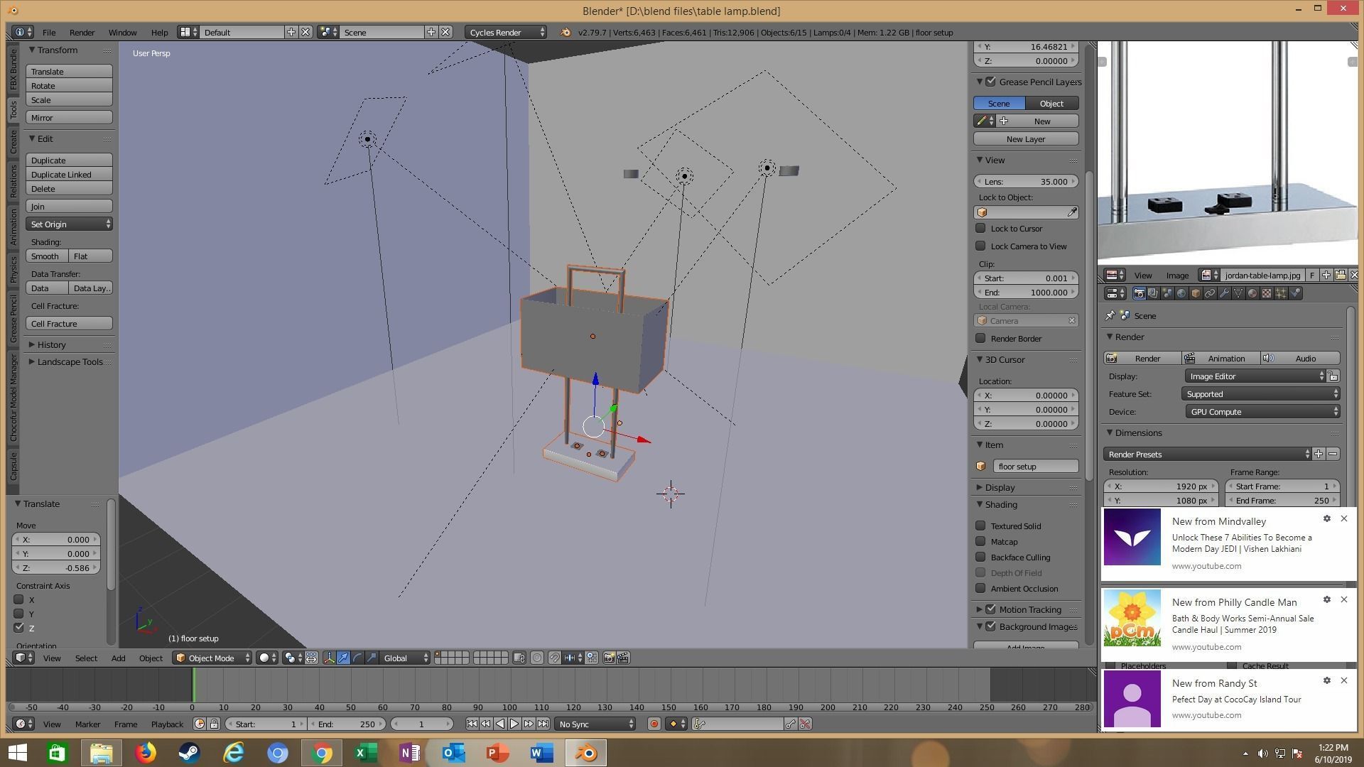 modern table lamp 3D model_40