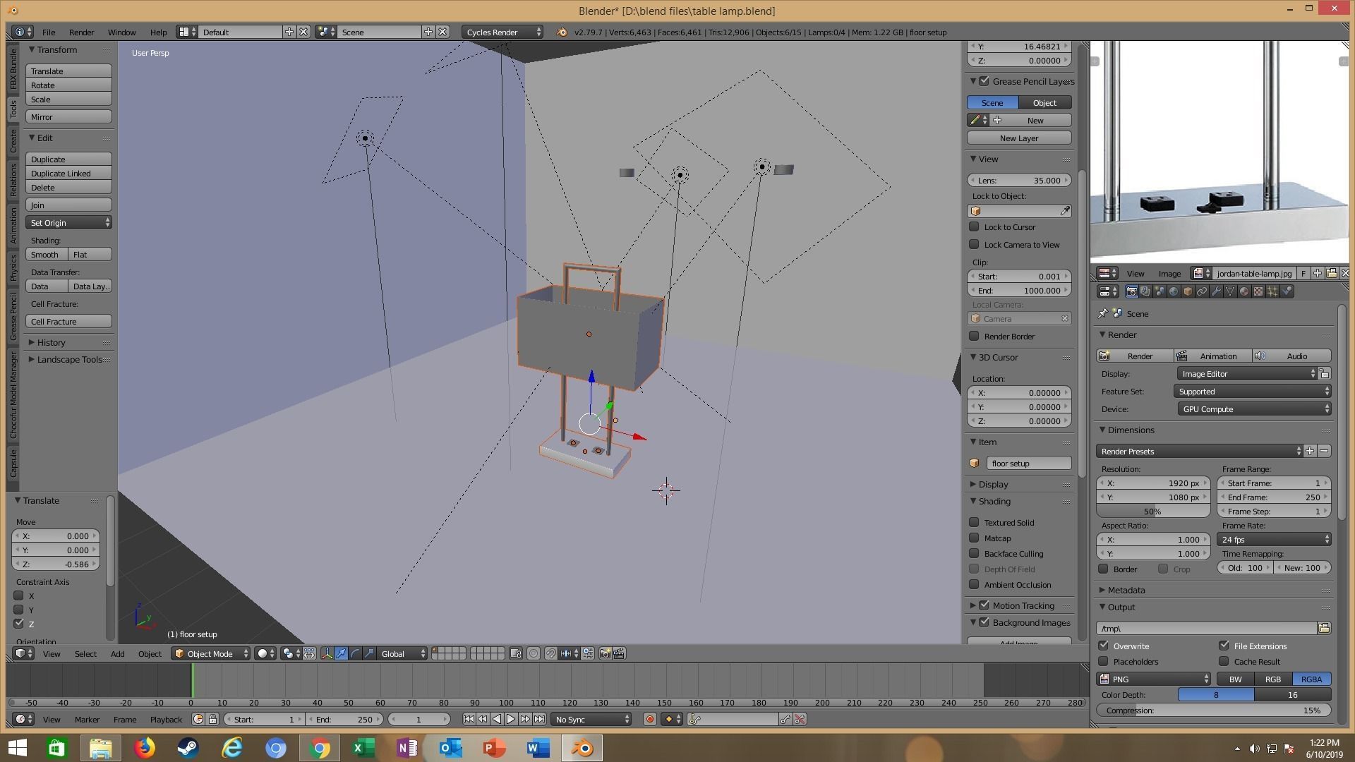 modern table lamp 3D model_41