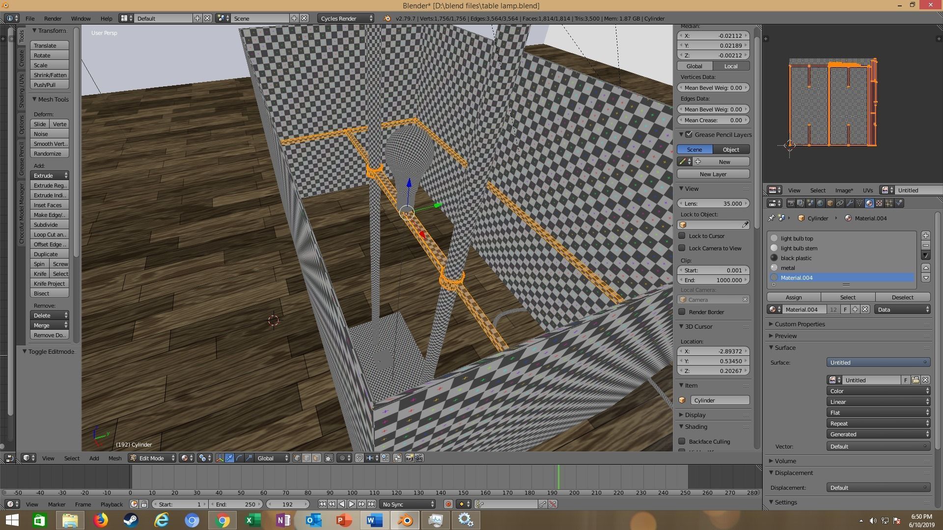 modern table lamp 3D model_93