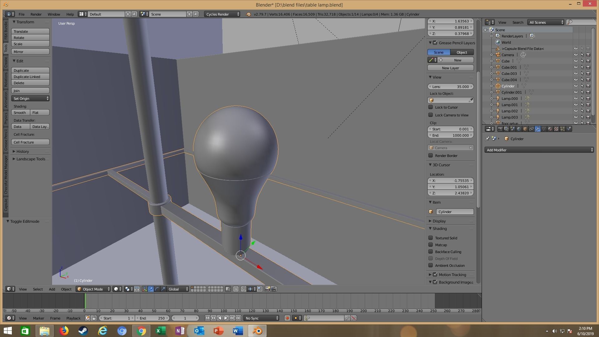 modern table lamp 3D model_59