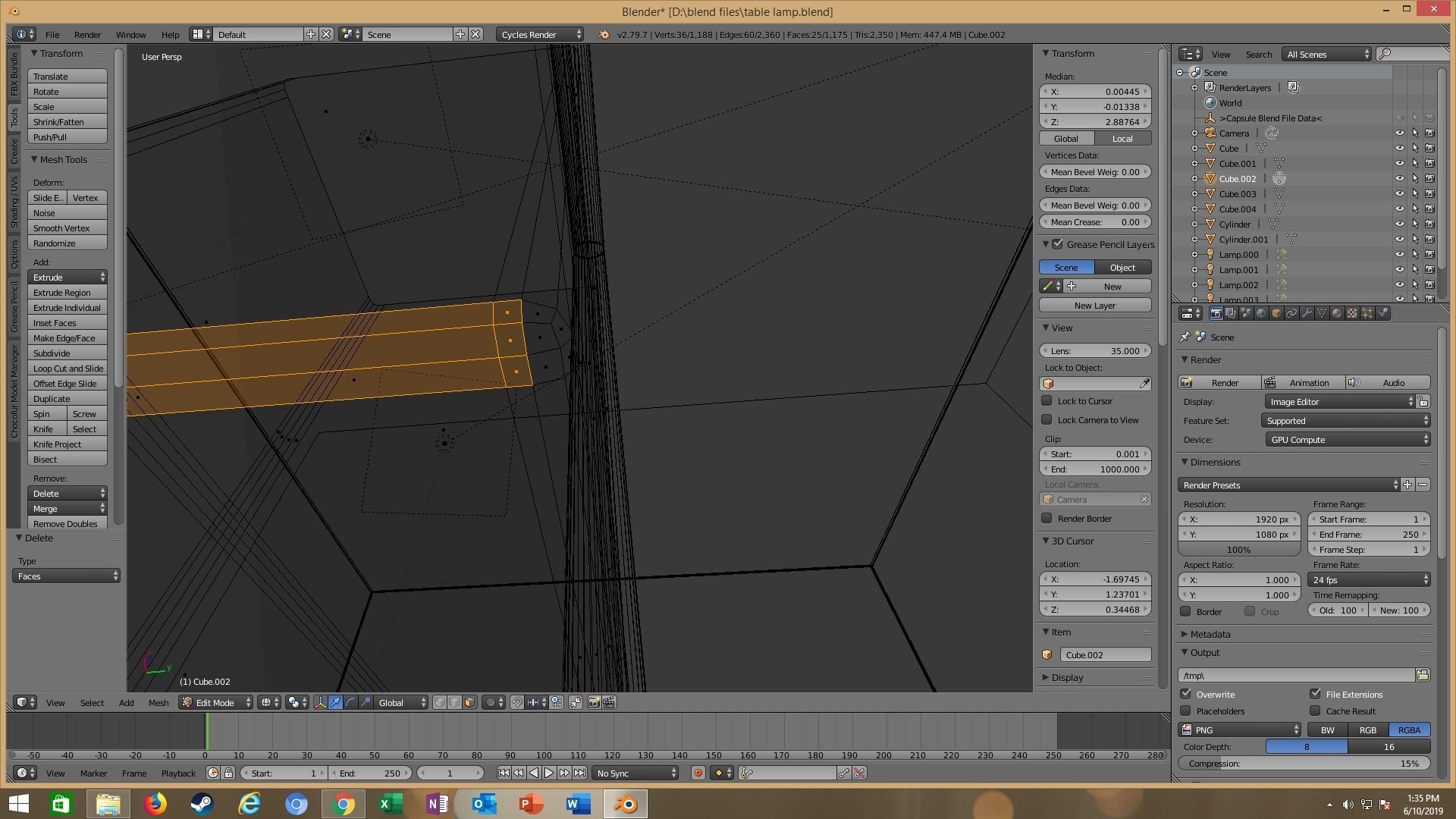 modern table lamp 3D model_44