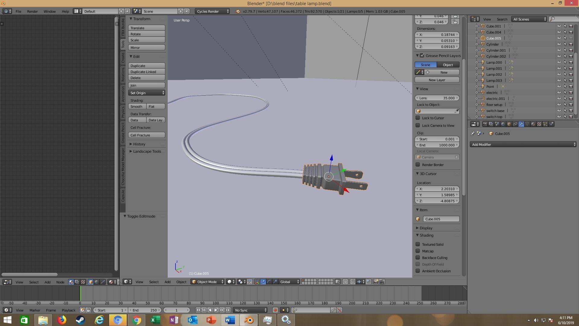 modern table lamp 3D model_70