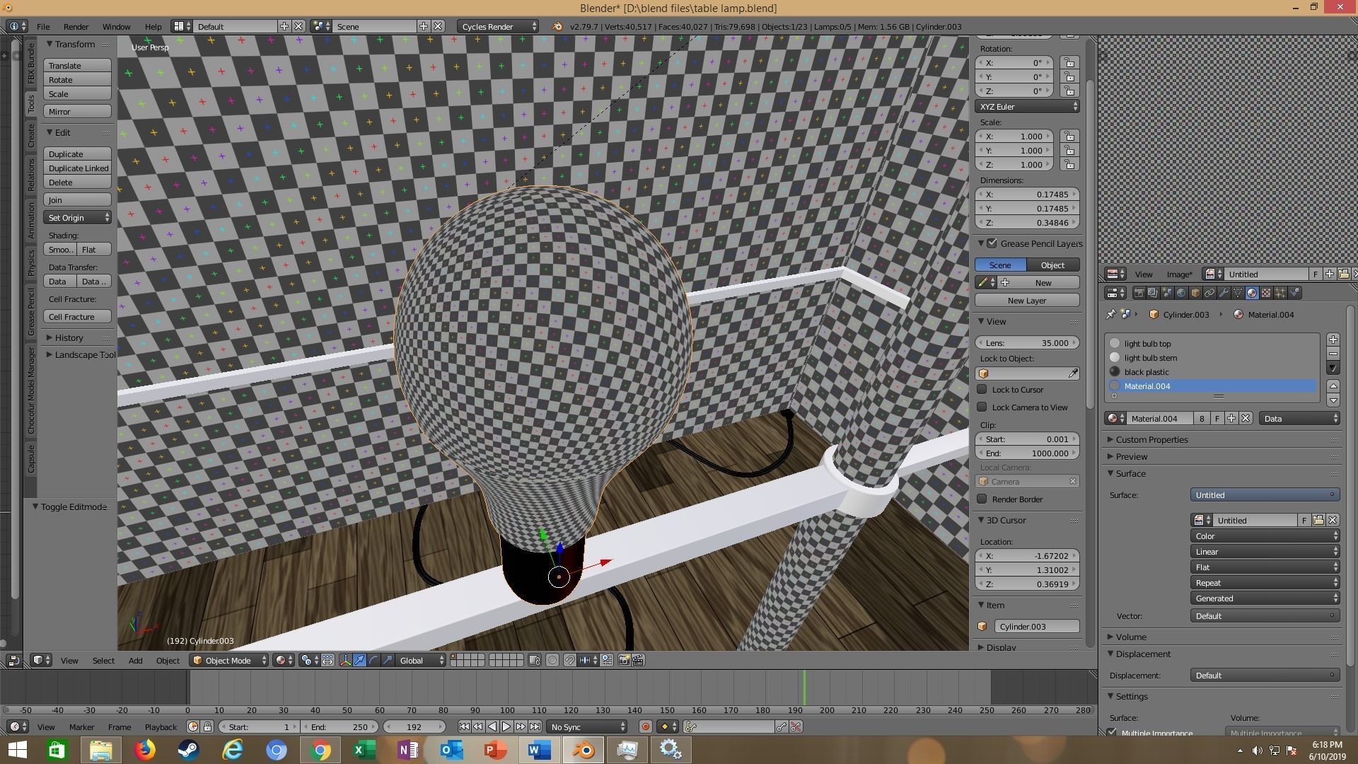 modern table lamp 3D model_78