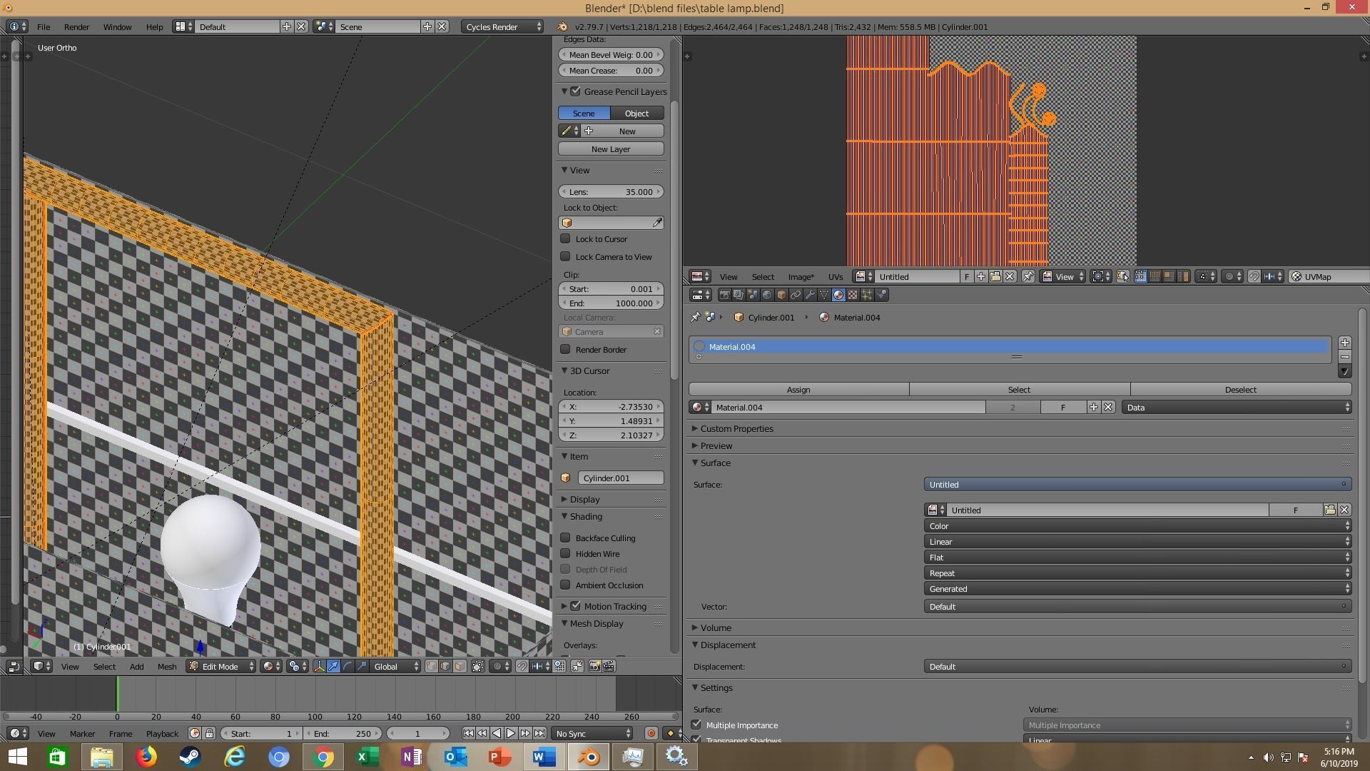 modern table lamp 3D model_73
