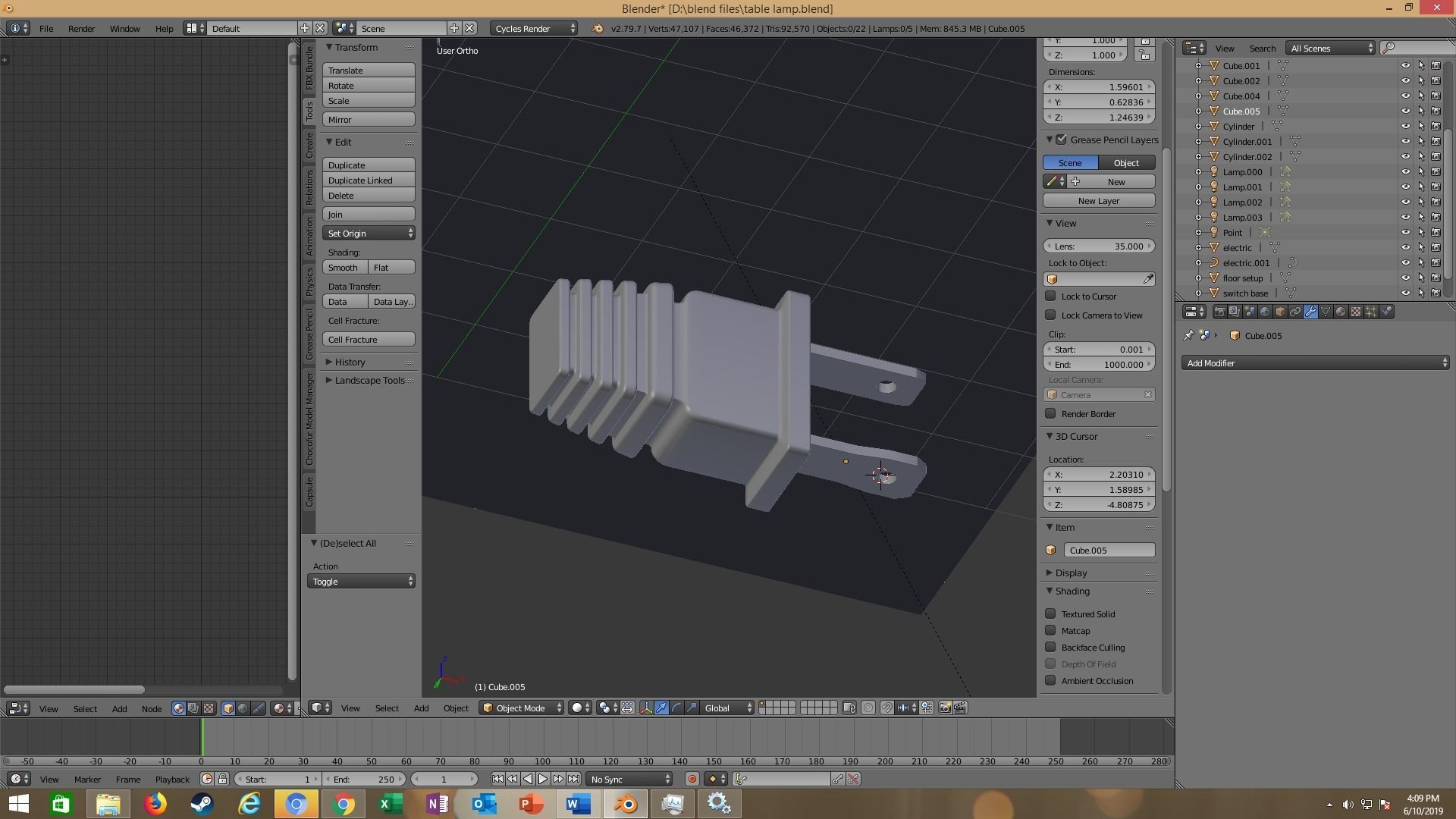 modern table lamp 3D model_67
