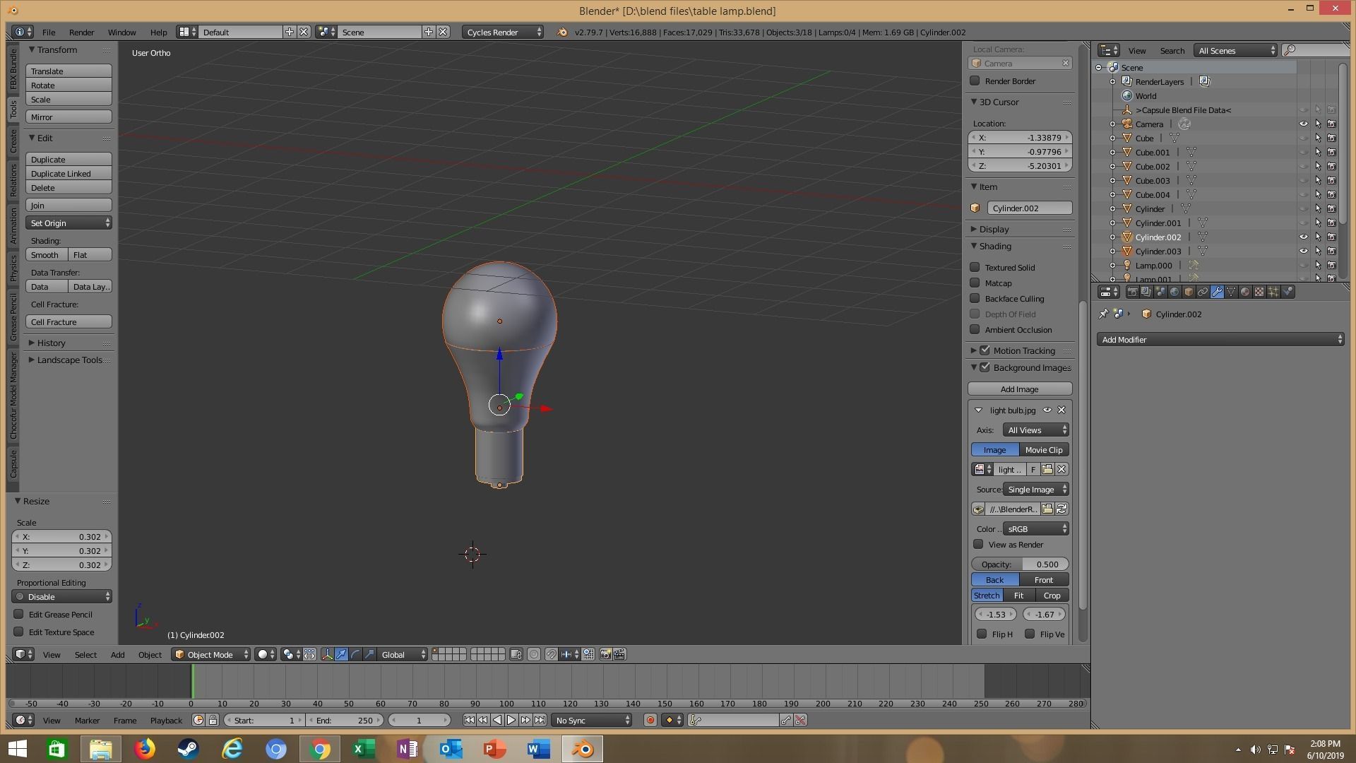 modern table lamp 3D model_55