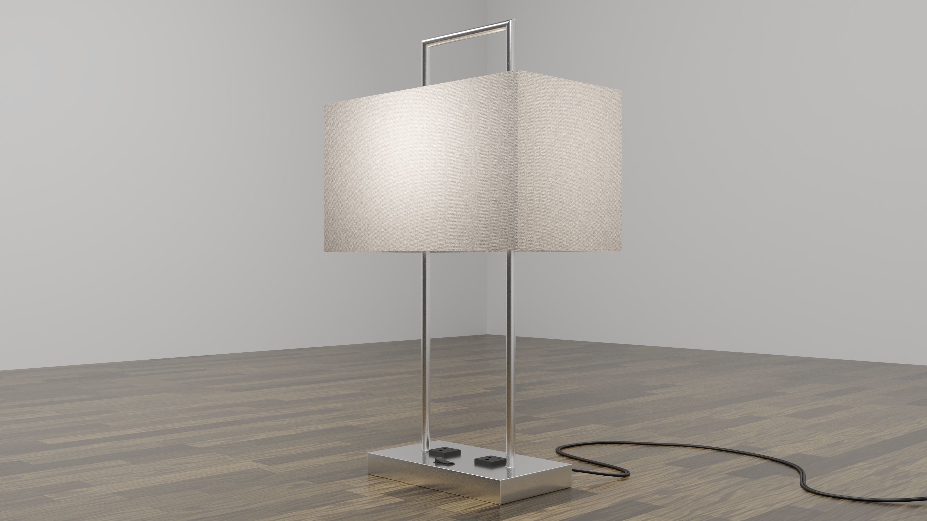 modern table lamp 3D model_2