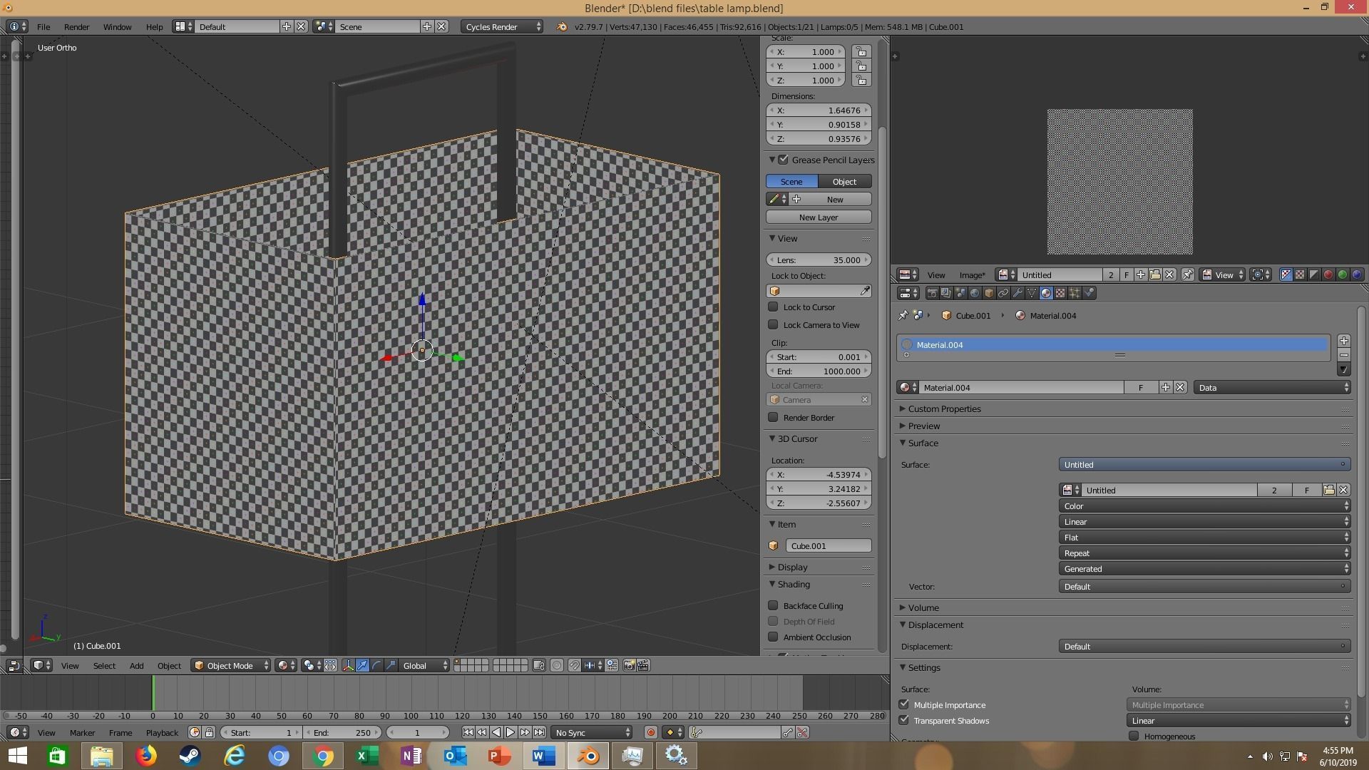 modern table lamp 3D model_43