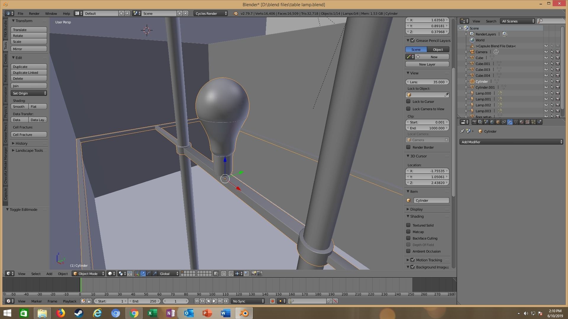 modern table lamp 3D model_56