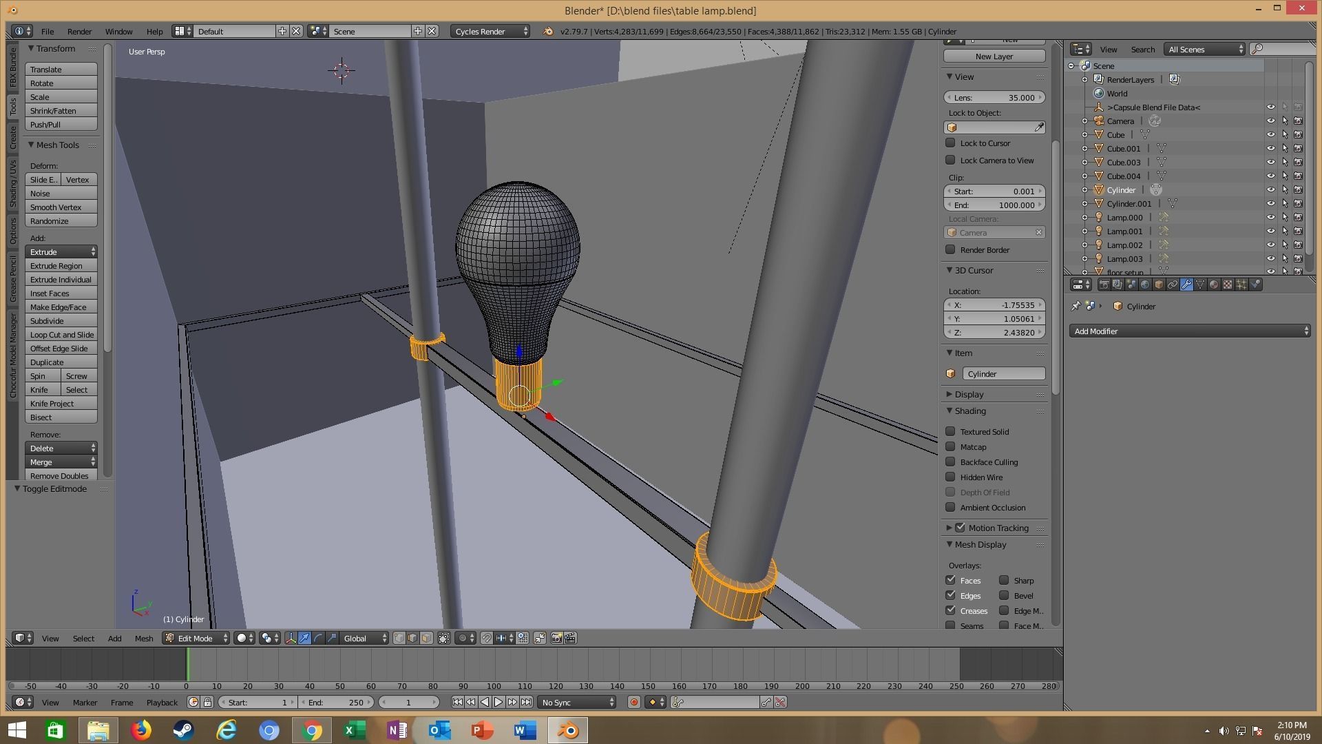 modern table lamp 3D model_57