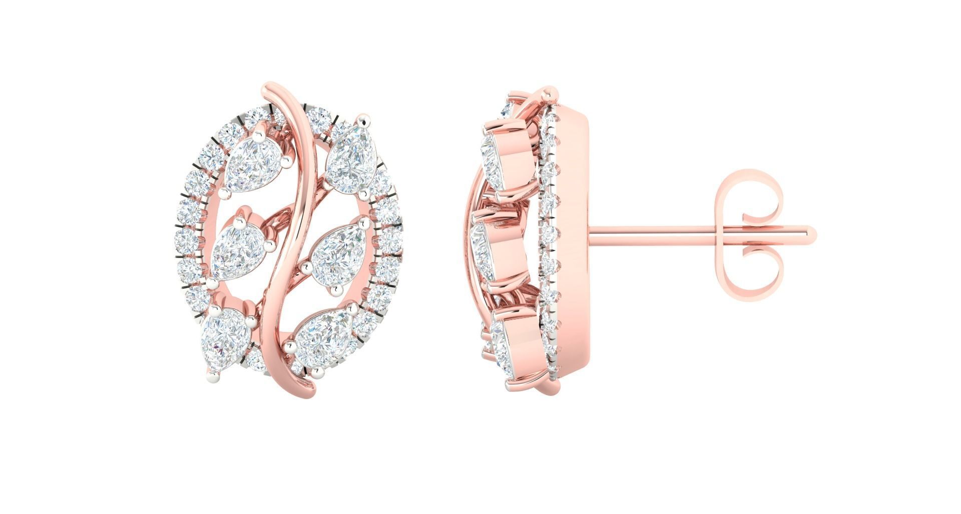 Women pendant earrings 3dm stl render detail 3D print model 3D print model_1