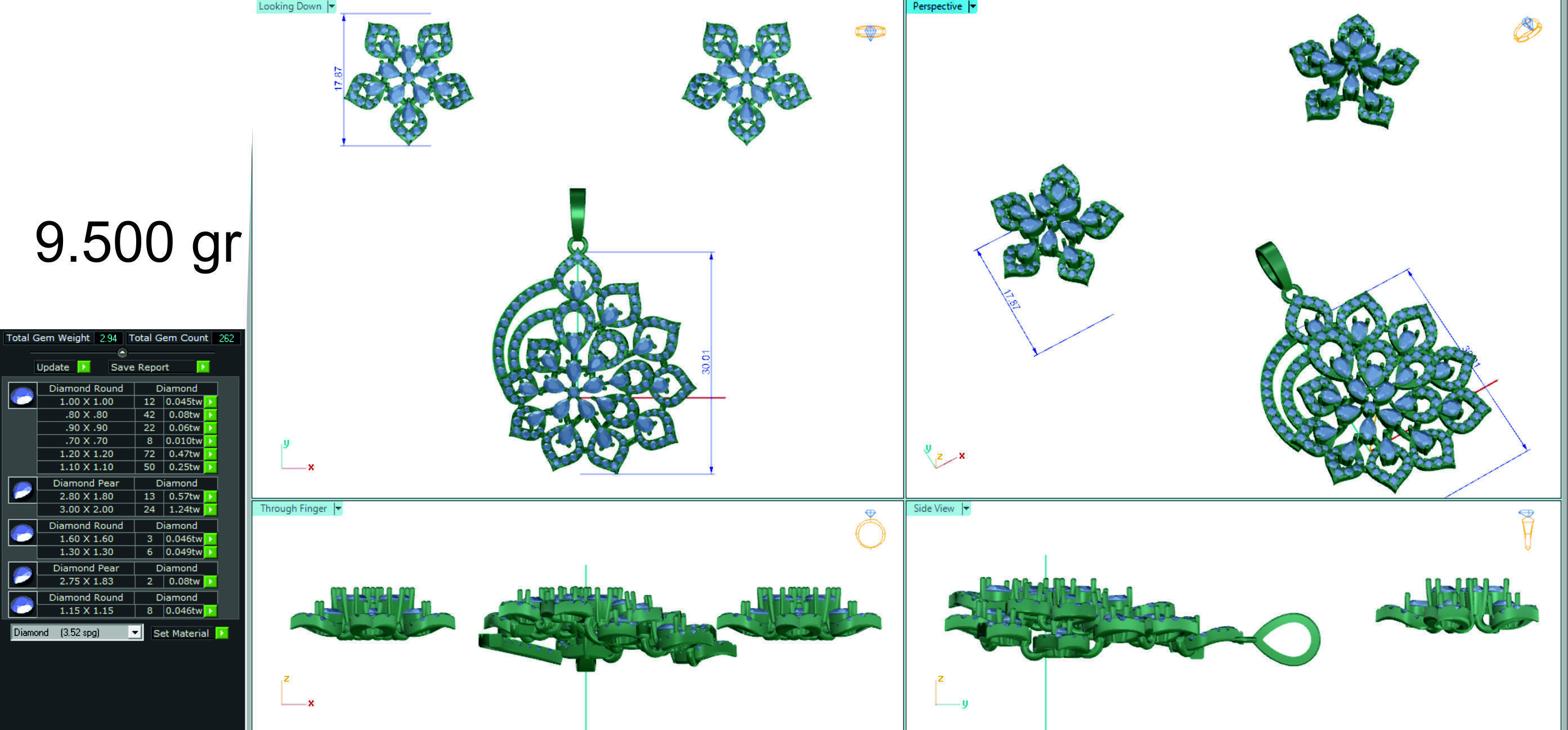 Women pendant earring 3dm stl render detail 3D print model 3D print model_2