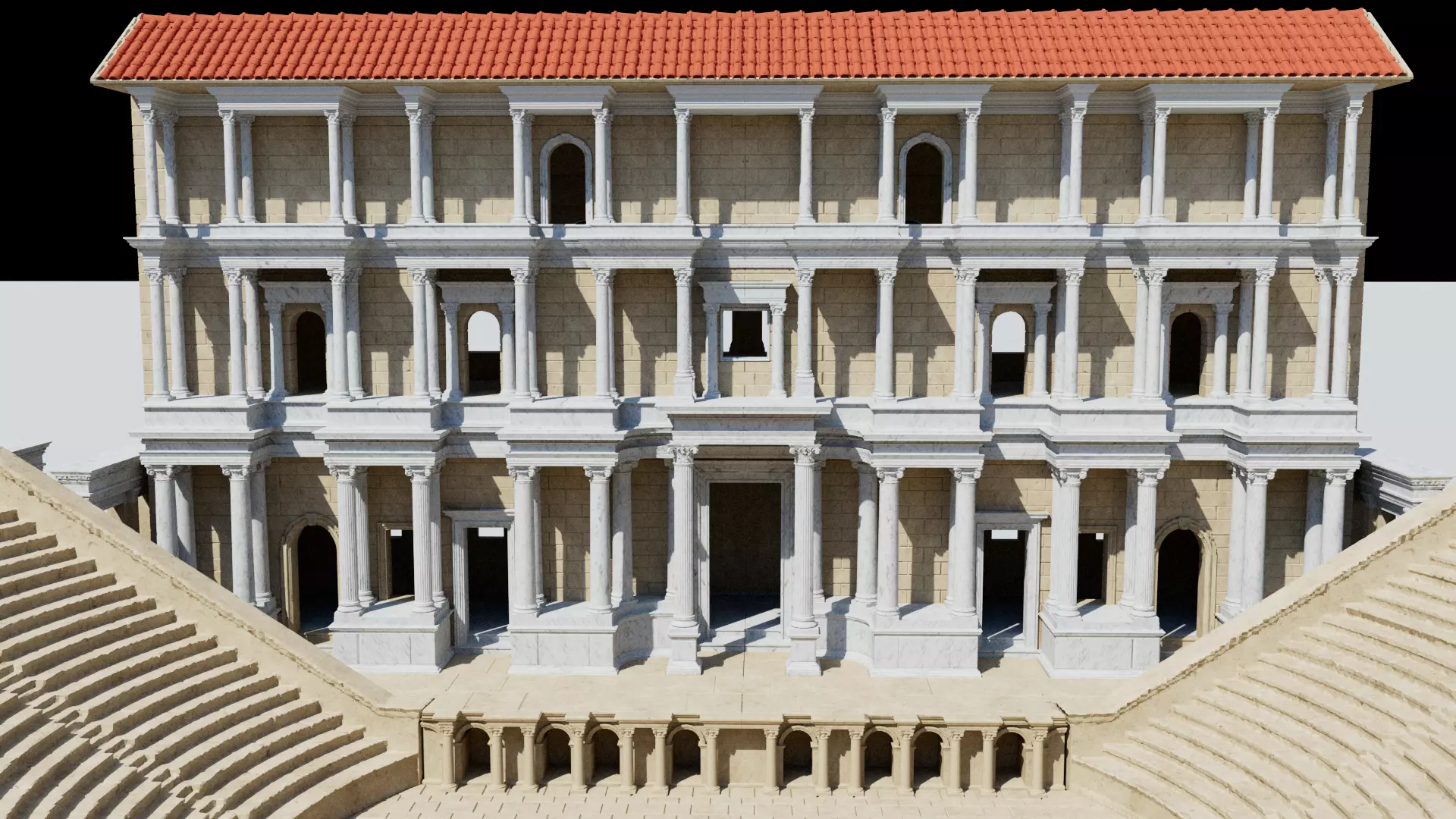  Ancient Roman Theatre 3D model_2