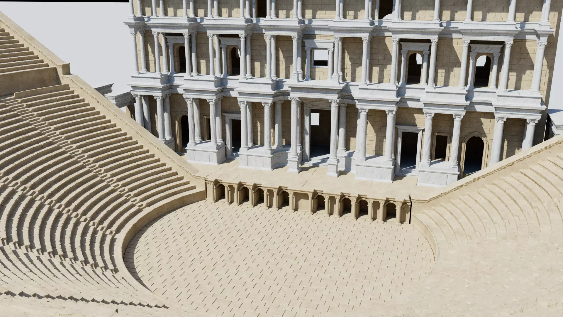  Ancient Roman Theatre 3D model_4