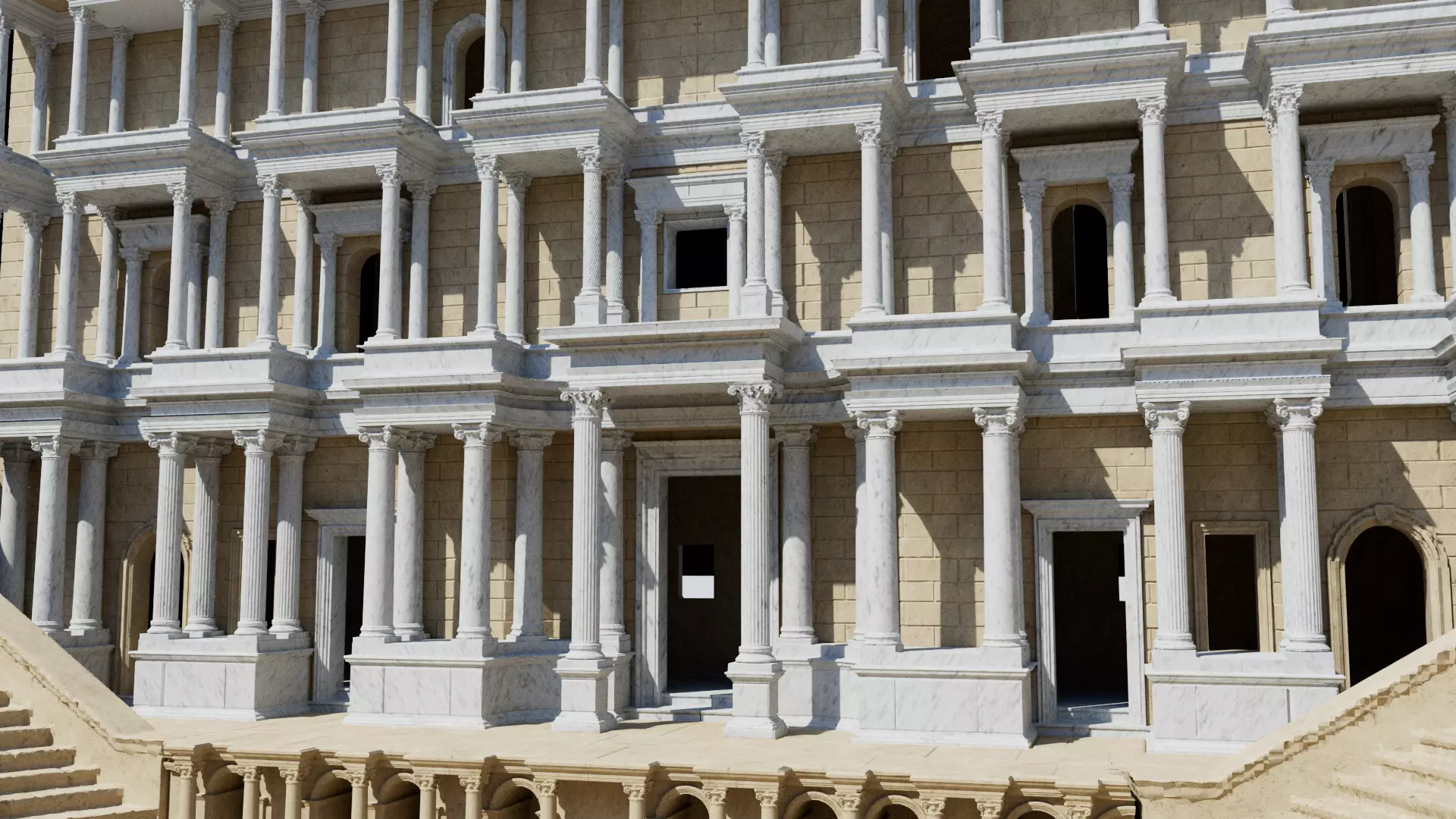  Ancient Roman Theatre 3D model_5