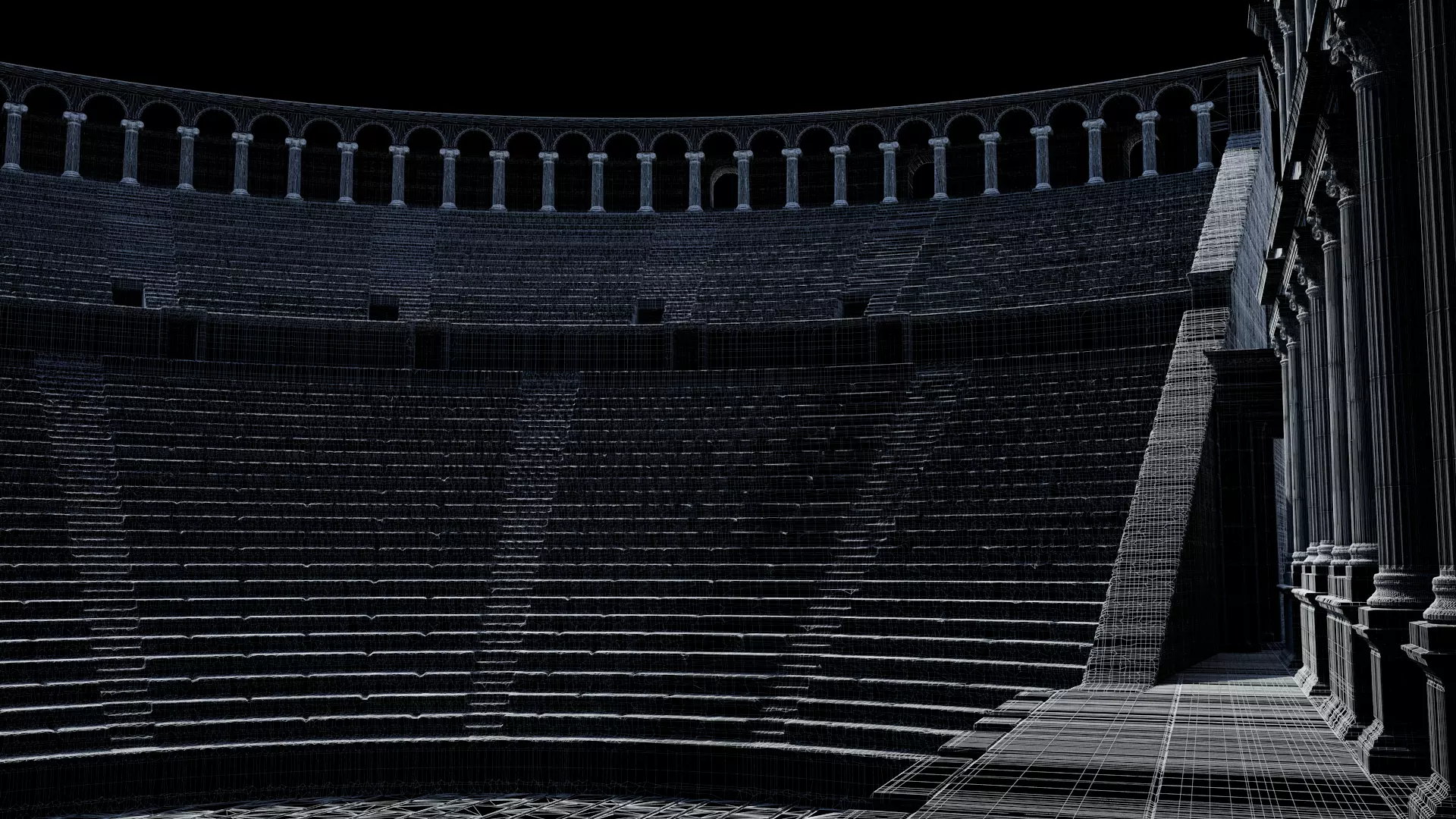  Ancient Roman Theatre 3D model_14