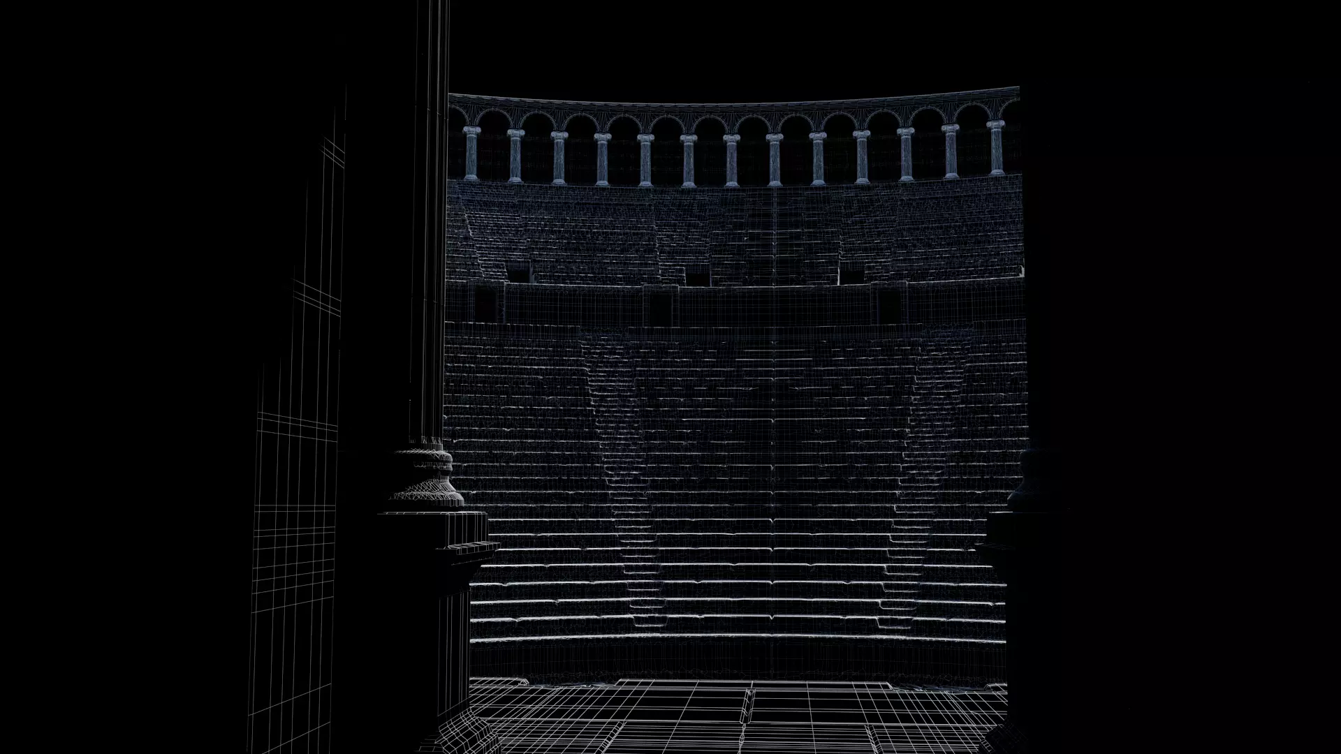  Ancient Roman Theatre 3D model_10
