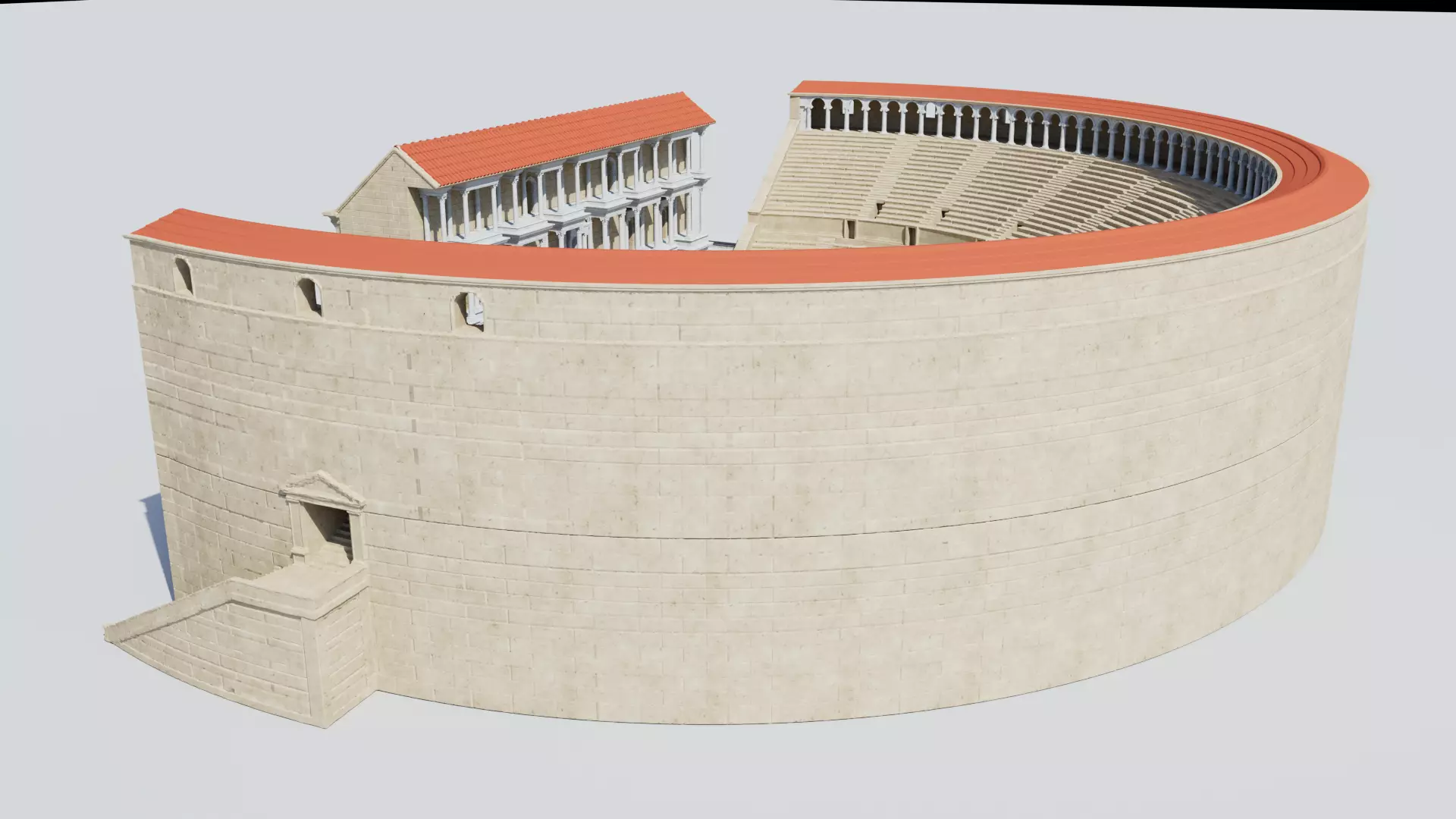  Ancient Roman Theatre 3D model_3