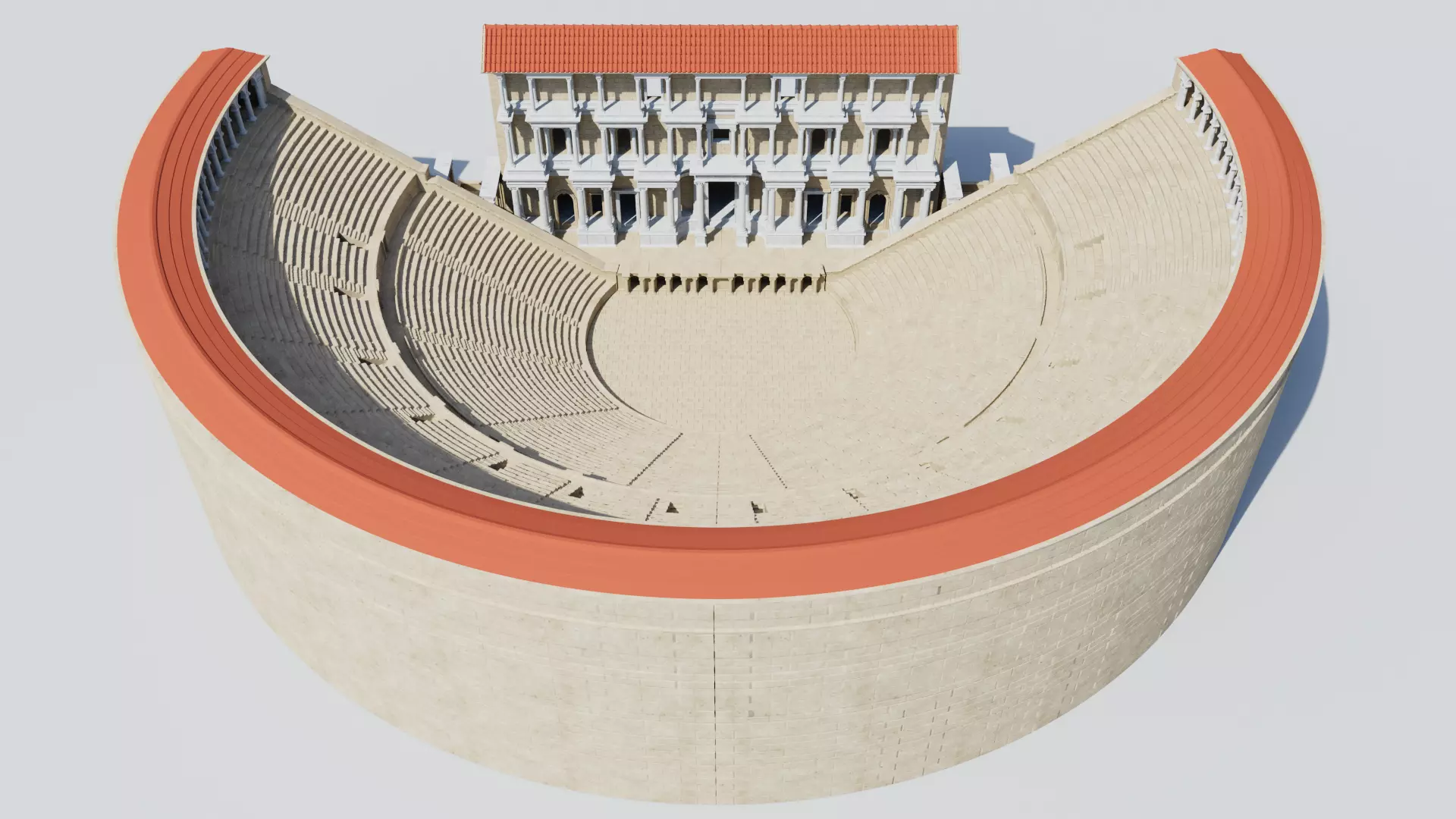  Ancient Roman Theatre 3D model_0