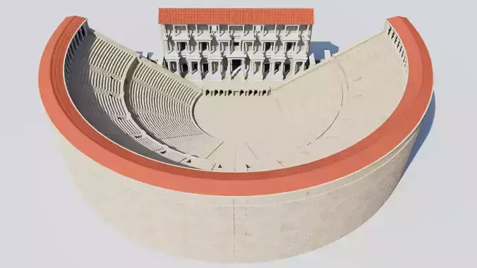  Ancient Roman Theatre 3D model
