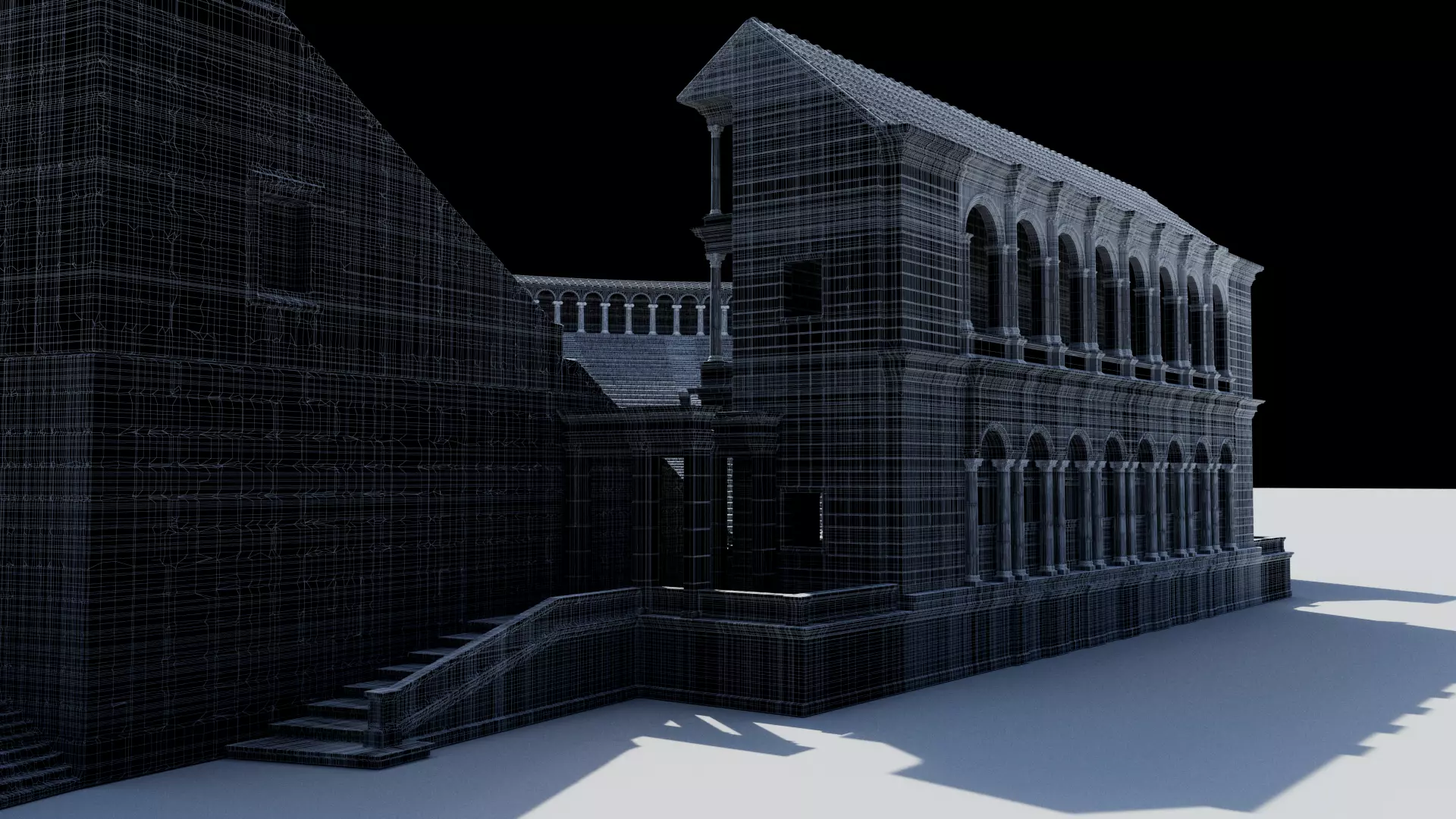  Ancient Roman Theatre 3D model_11