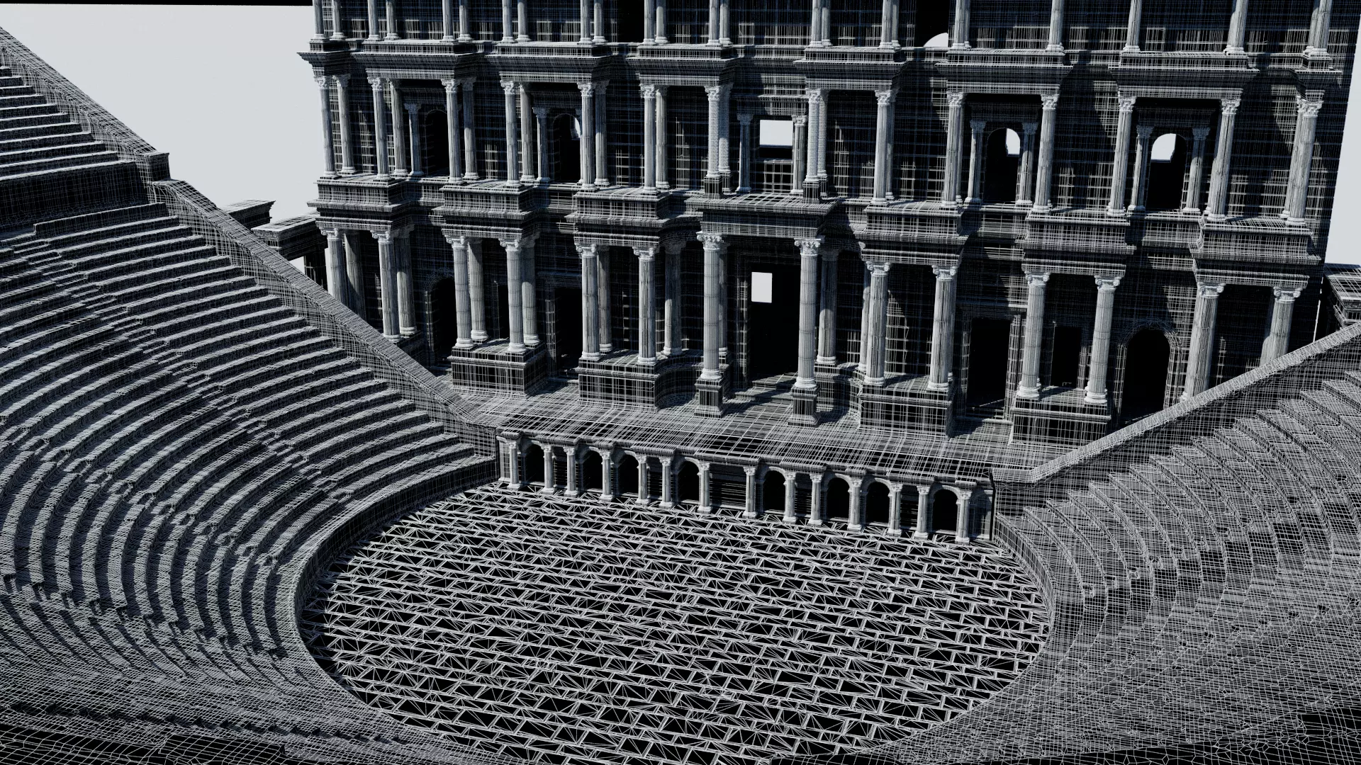  Ancient Roman Theatre 3D model_15