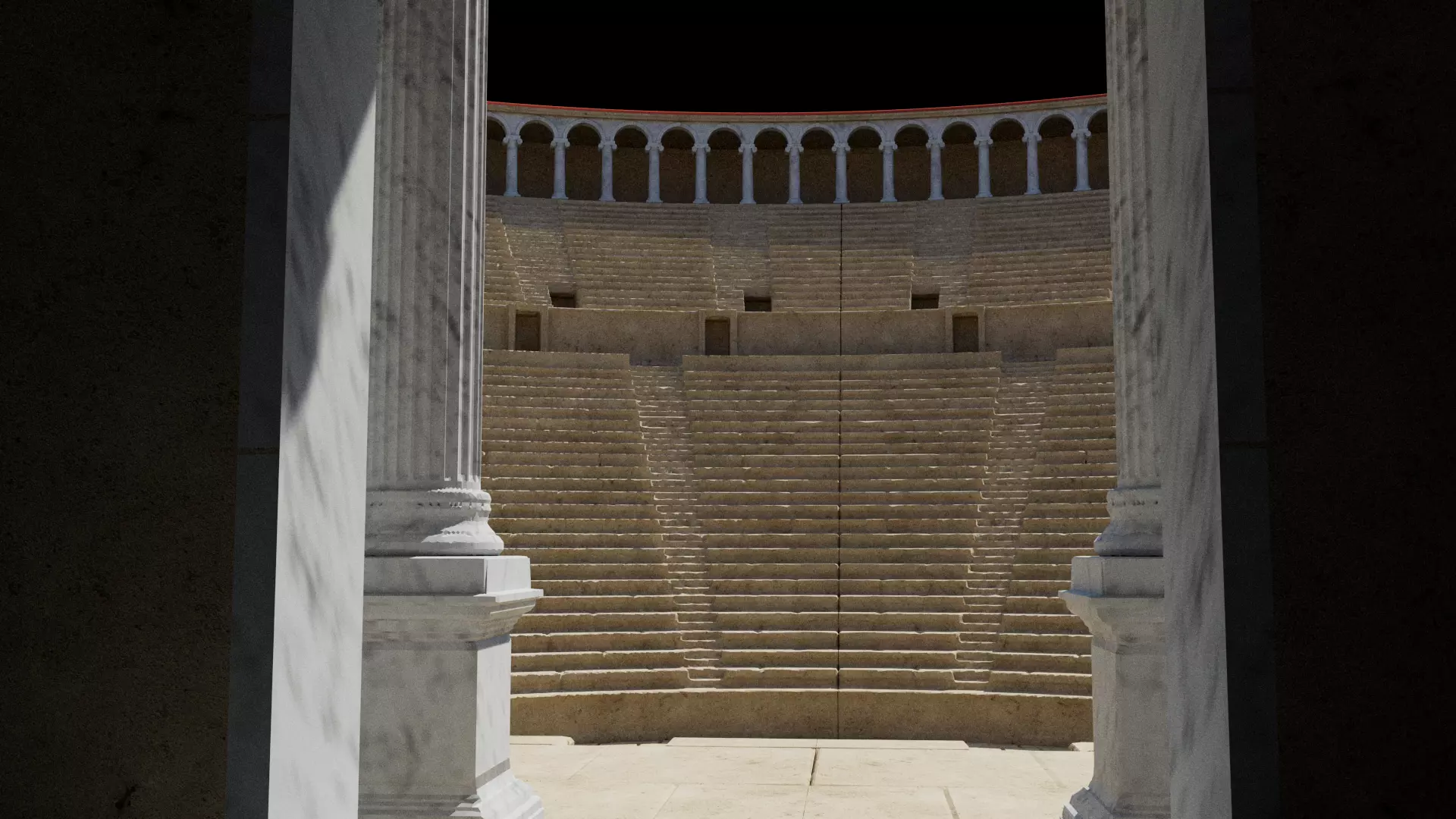  Ancient Roman Theatre 3D model_9