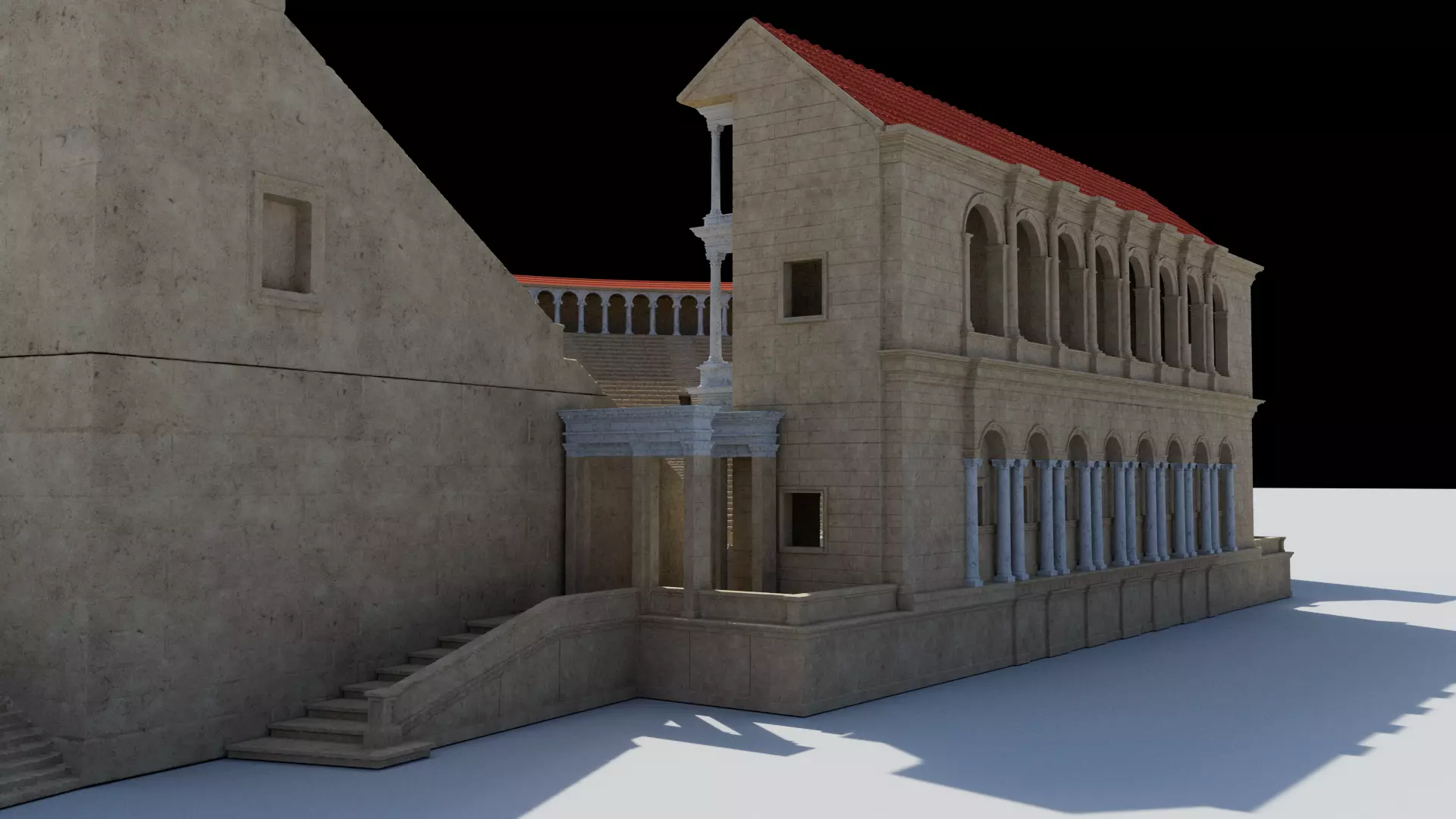  Ancient Roman Theatre 3D model_7