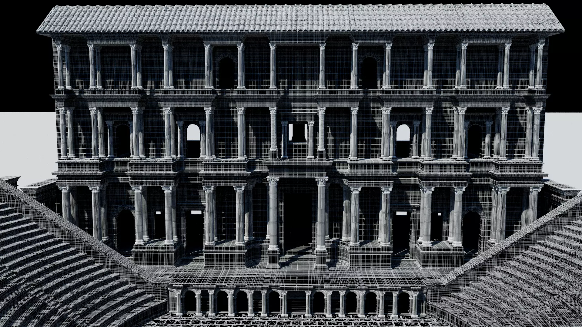  Ancient Roman Theatre 3D model_16