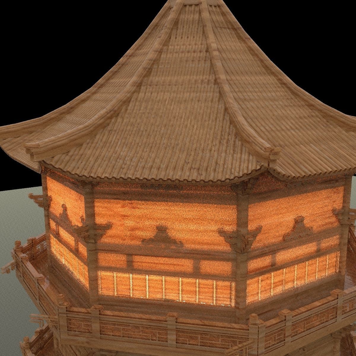 Chinese ancient building 3D model_8
