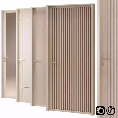 Modern wood doors with gold elements