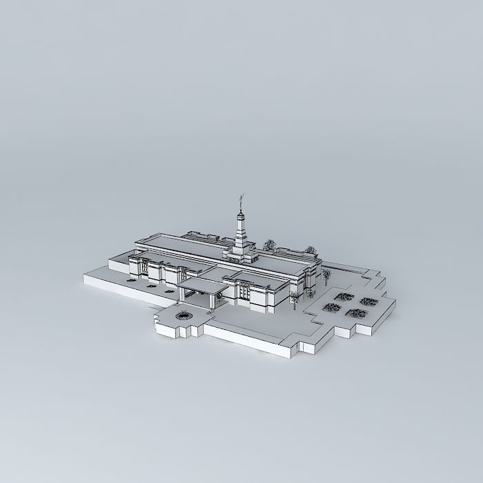 LDS. Temple Raleig North Carolina Templo Mormon. 68th operati... Free 3D model_3