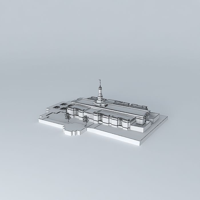 LDS. Temple Raleig North Carolina Templo Mormon. 68th operati... Free 3D model_4