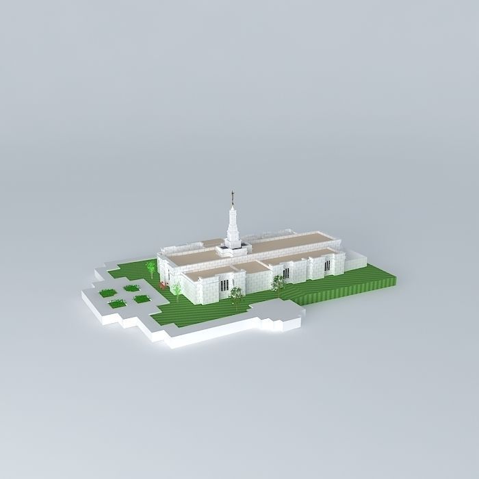 LDS. Temple Raleig North Carolina Templo Mormon. 68th operati... Free 3D model_2