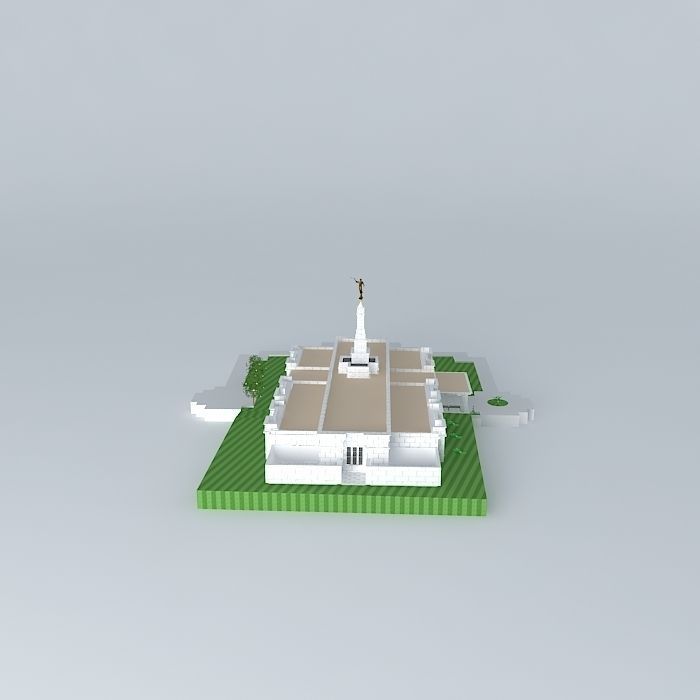 LDS. Temple Raleig North Carolina Templo Mormon. 68th operati... Free 3D model_1