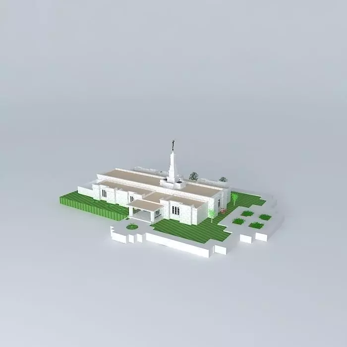 LDS. Temple Raleig North Carolina Templo Mormon. 68th operati... Free 3D model_0