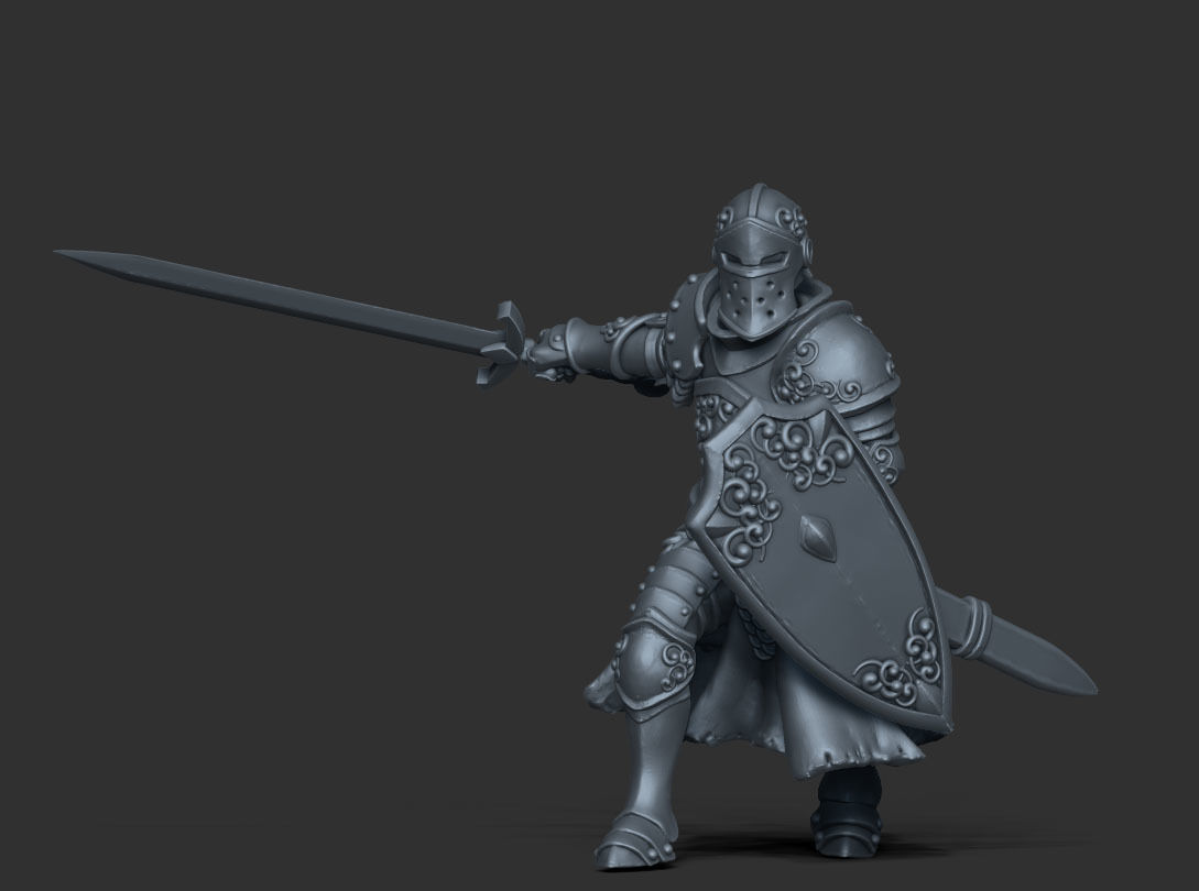 Paladin - Sir dorian 35mm scale 3D print model_5