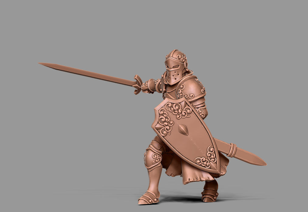 Paladin - Sir dorian 35mm scale 3D print model_4