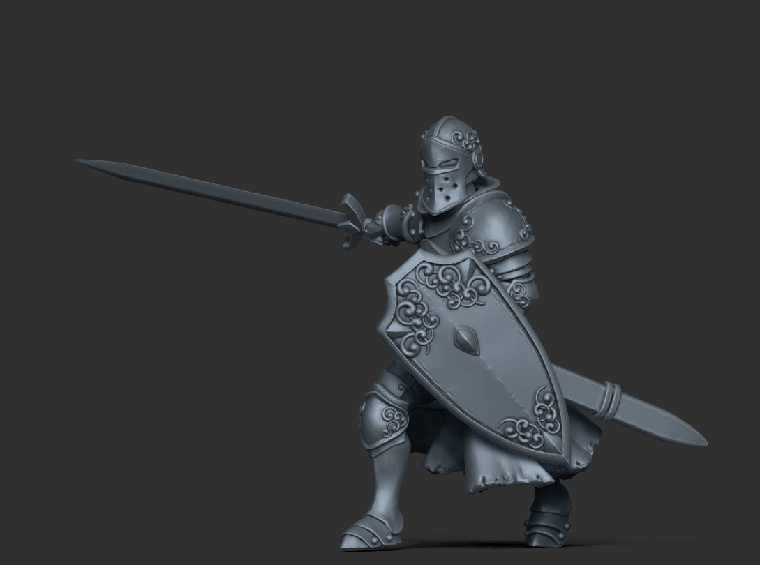 Paladin - Sir dorian 35mm scale 3D print model_6