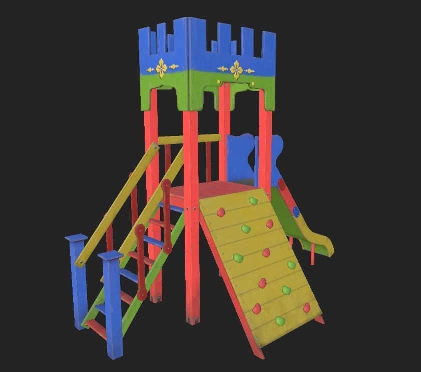 Playground Zoom Low-poly 3D model_3