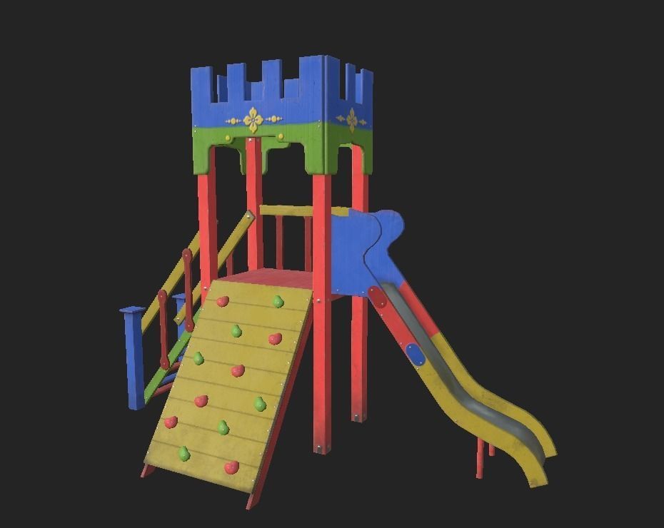Playground Zoom Low-poly 3D model_2