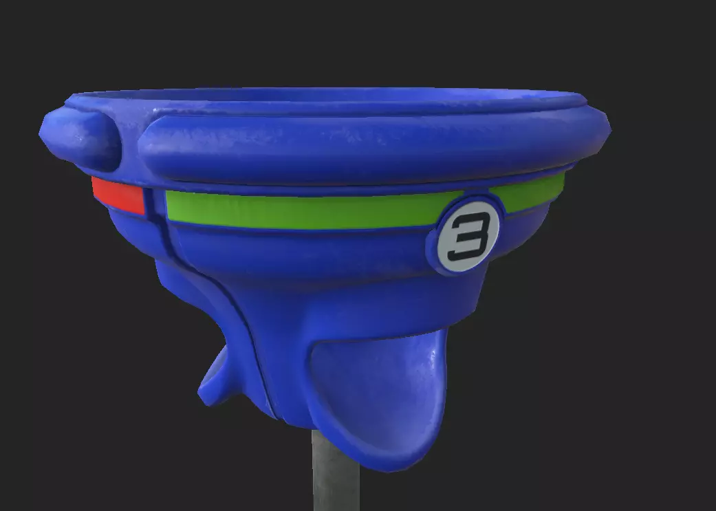 Playground Triple Toss Low-poly 3D model