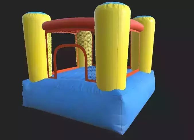 Playground Trampoline Low-poly 3D model
