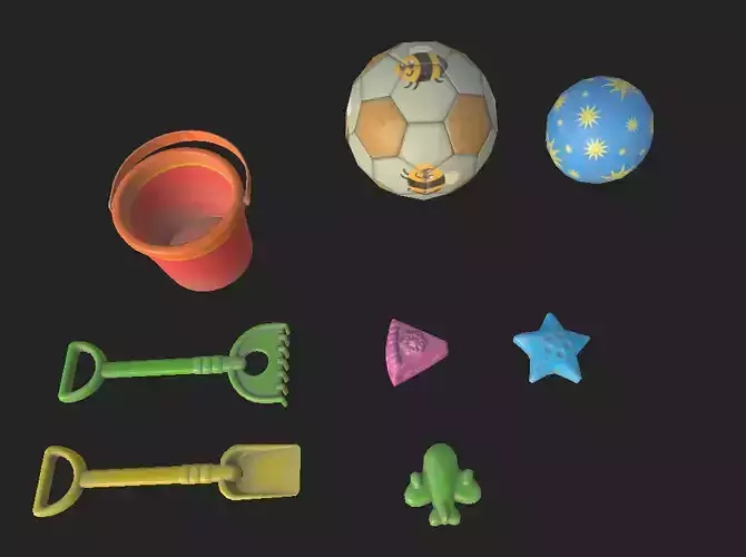 Playground Toys Low-poly 3D model