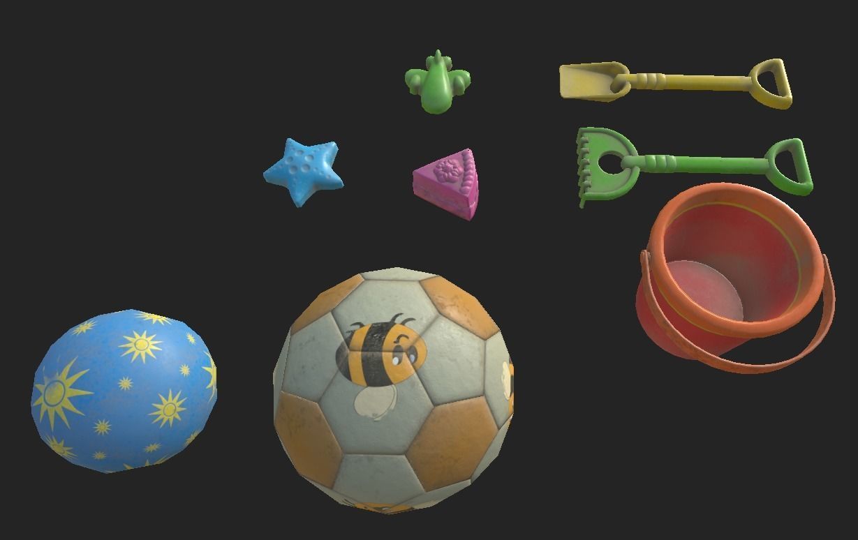 Playground Toys Low-poly 3D model_9