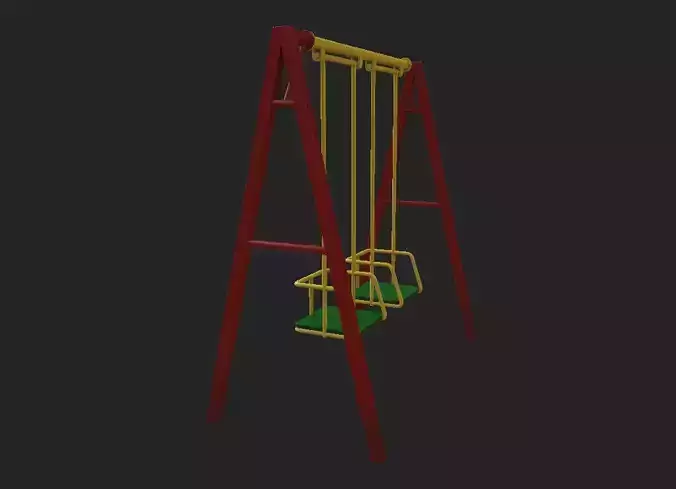 Playground Swing 1 Low-poly 3D model
