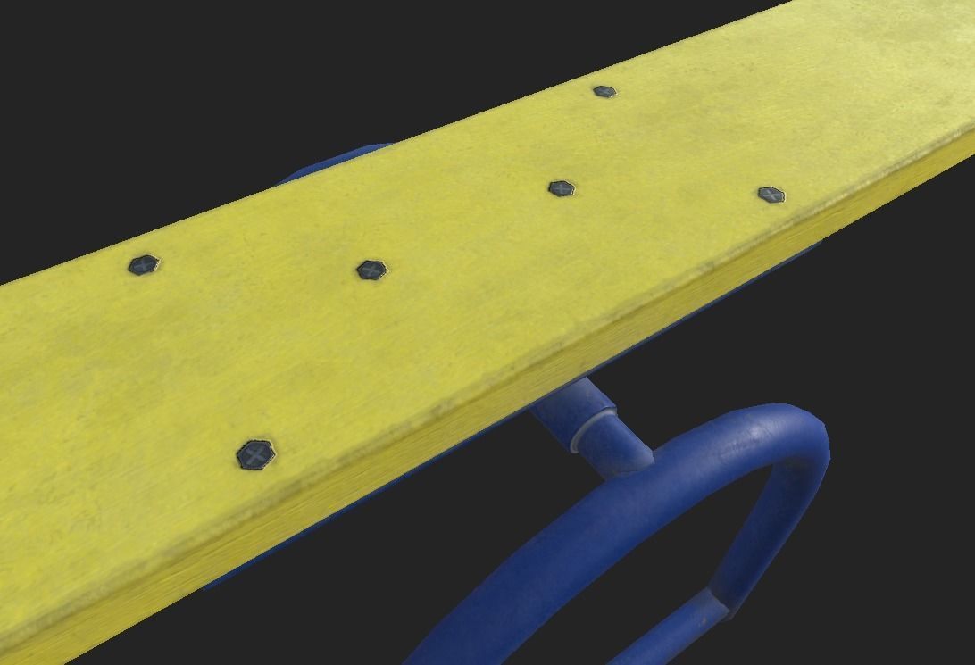 Playground Swing 2 Low-poly 3D model_8