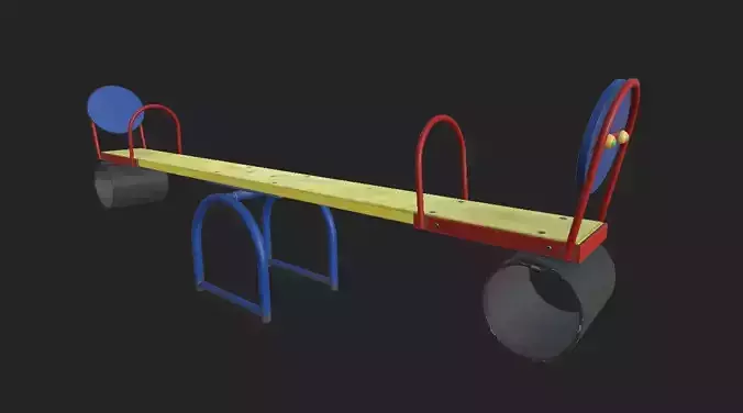 Playground Swing 2 Low-poly 3D model